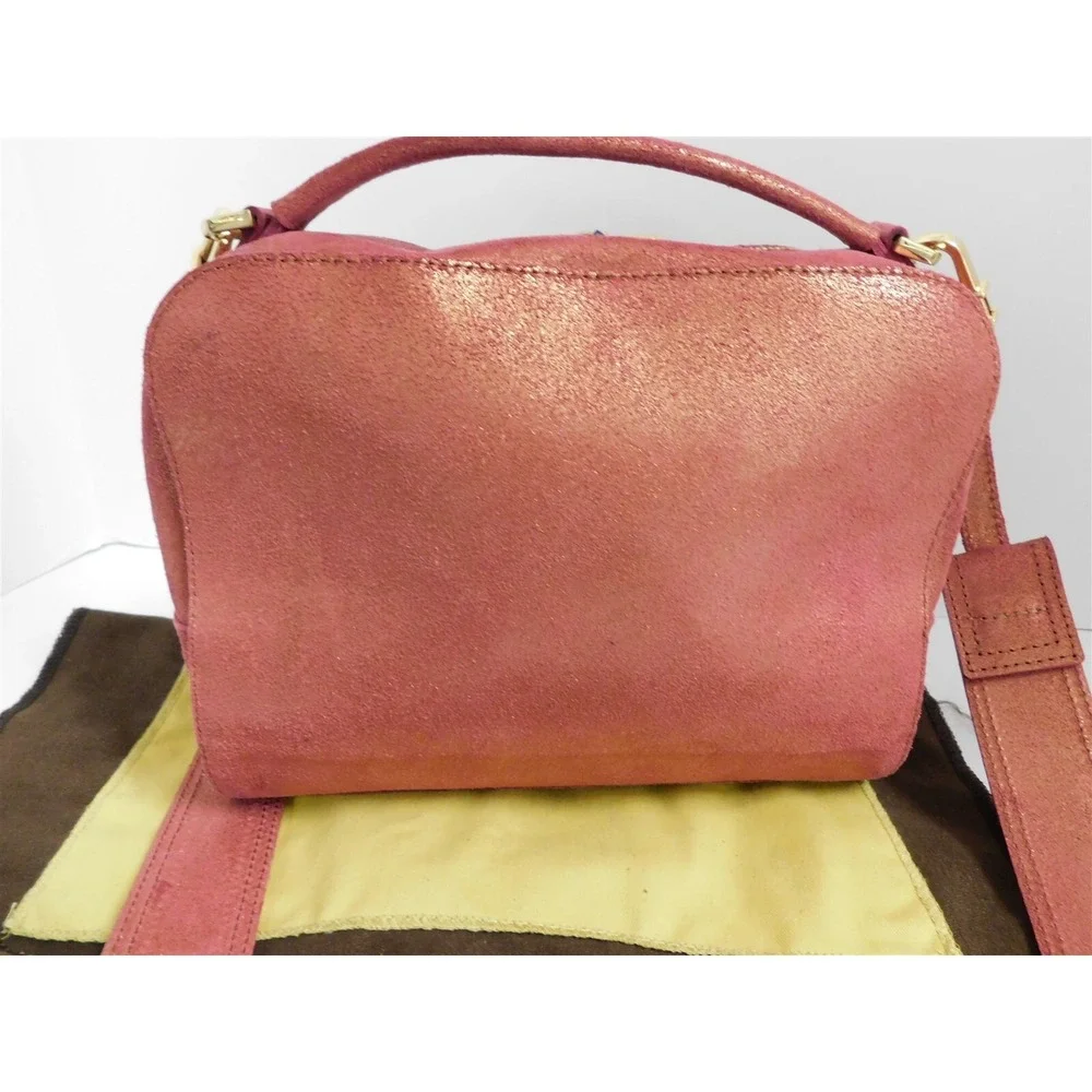 New Ines Bellorez‎ Rose Metallic Leather Crossbody Bag $400rt